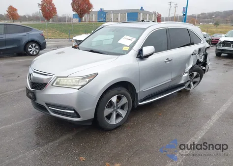 2015 Acura Mdx из США, поврежденный, VIN 5FRYD3H29FB004314